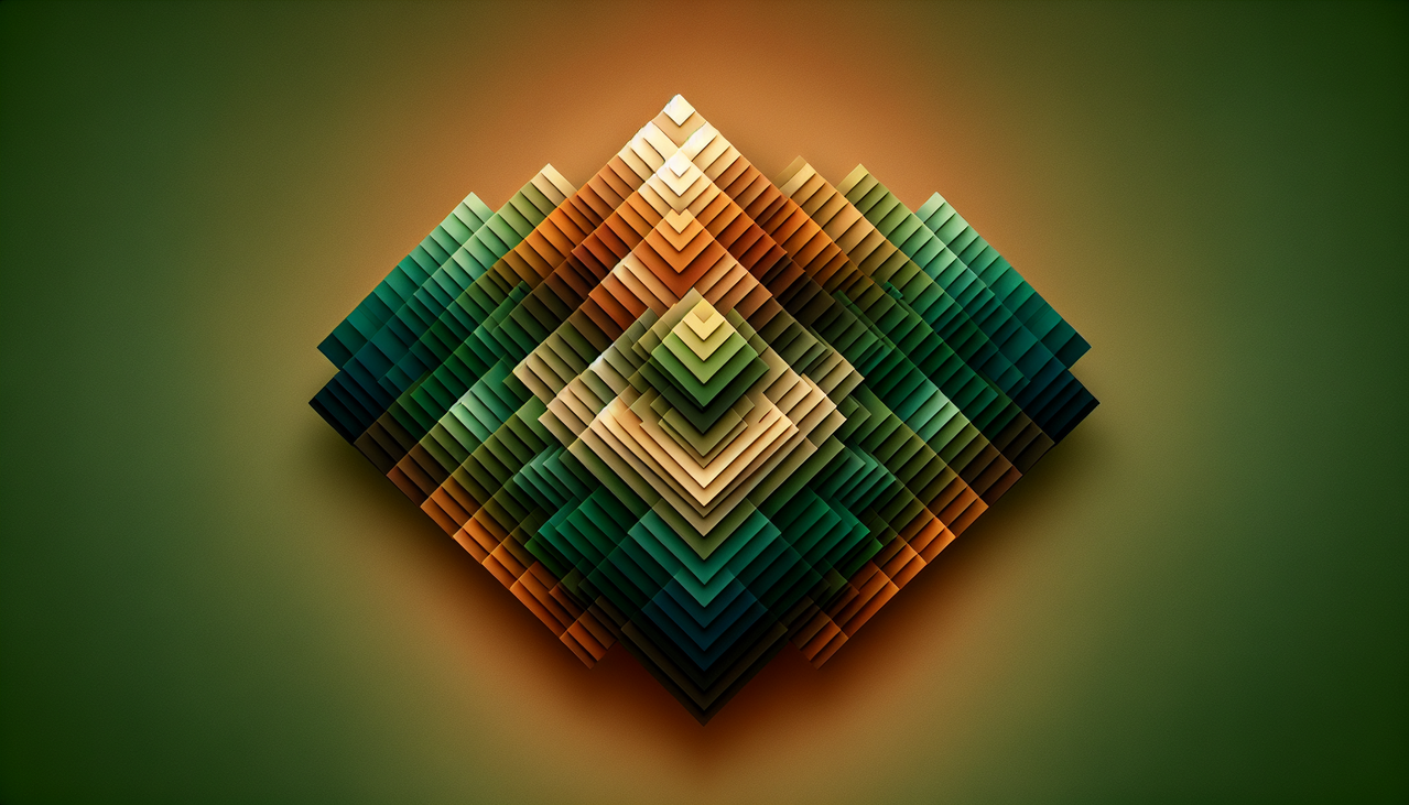 Créer un dégradé de couleurs avec Khaki, Kelly green, Kouprey, Kombu green, Keppel et Kimberlite.