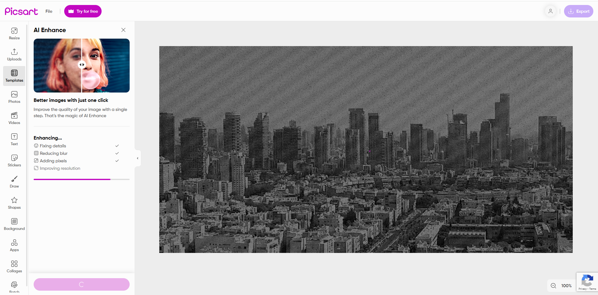 Enlever filigrane photo : logo et texte retirés proprement sur une image