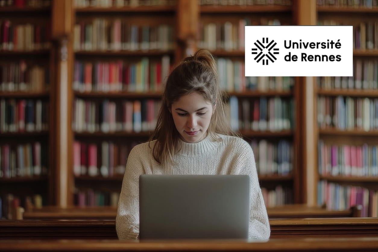 Page d'accueil du portail ENT de l'Université de Rennes affichée sur un ordinateur portable